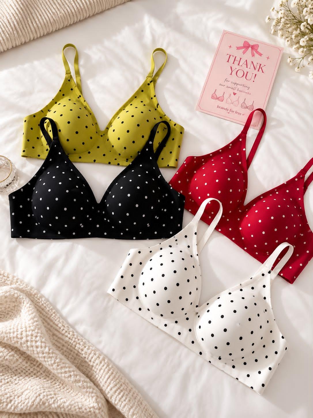Stain v- shape Light jelly soft Padded Bra