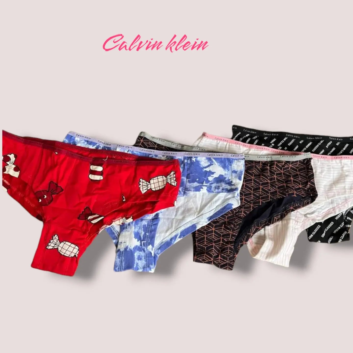 Random patterns ck panties 5 pieces