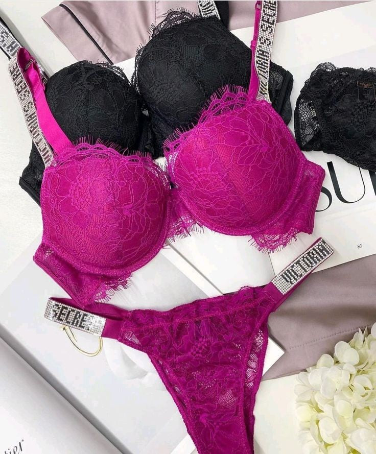 Victoria secret push up Dantel set