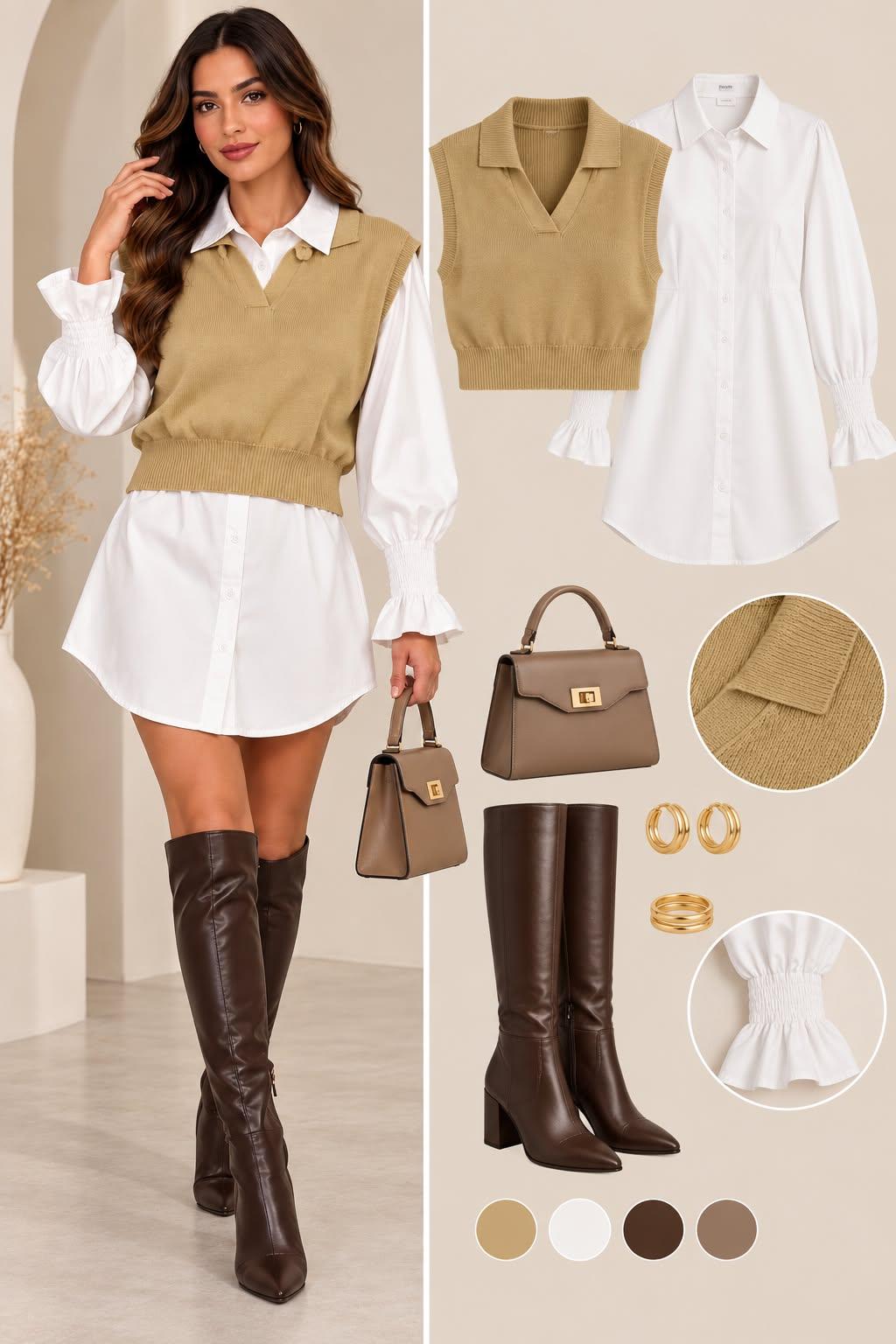 Styled chemise Dress + Dazy sleeveless pullover