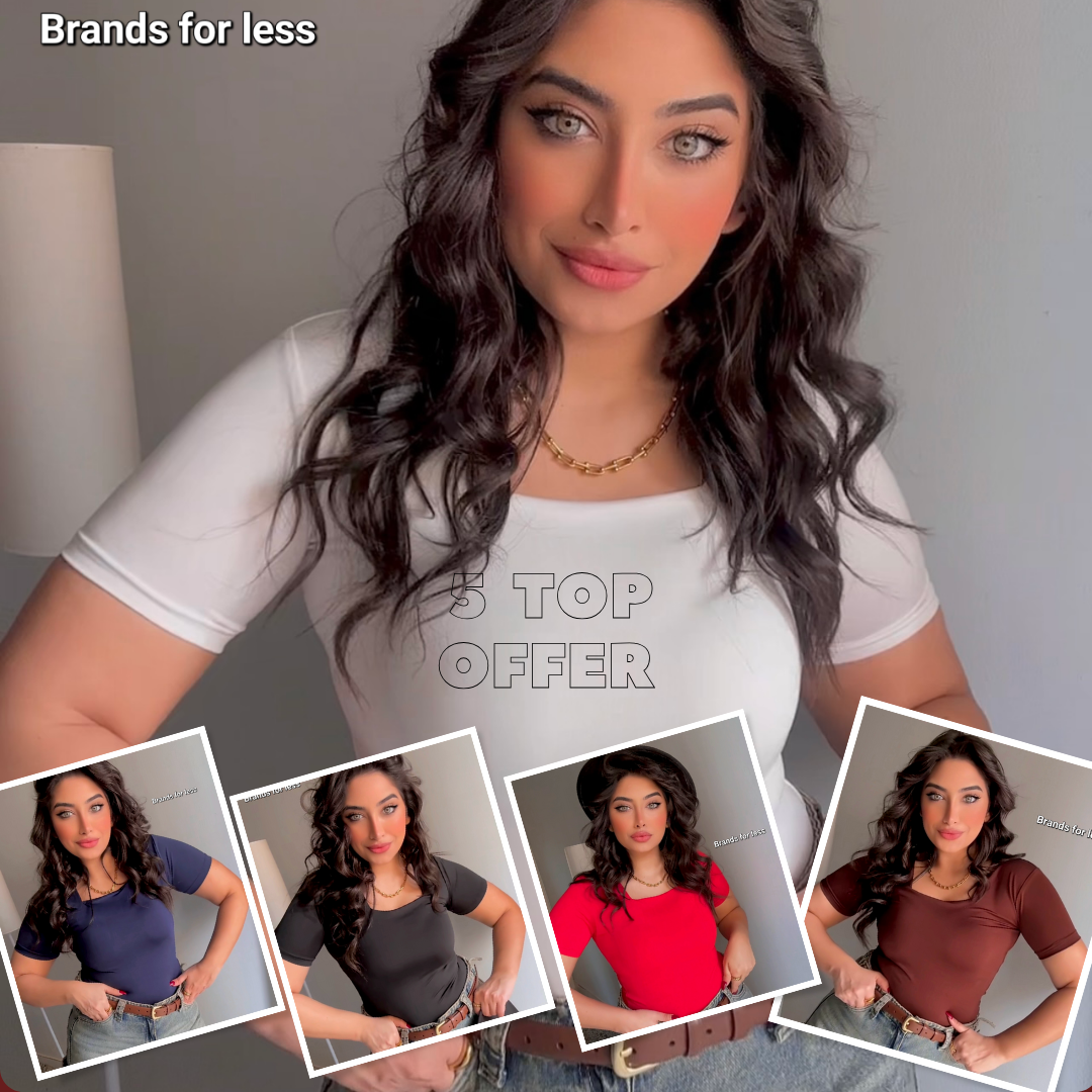 Offer 5 Half sleeves square Tops