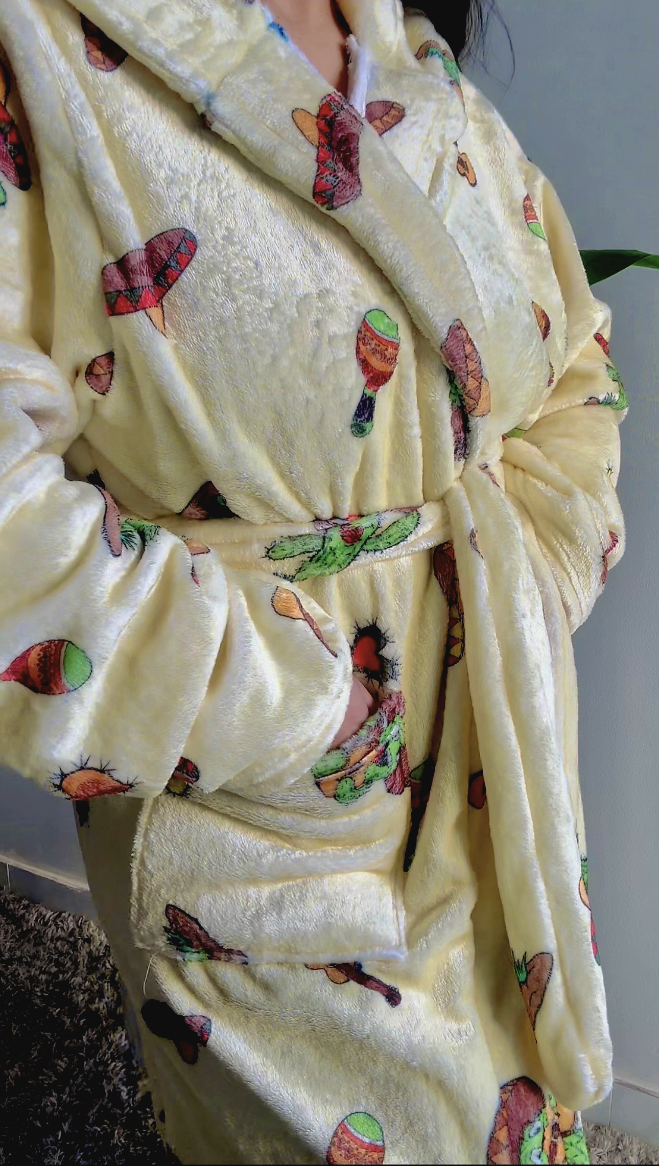 New Girlie robe in 2 prints with slipper