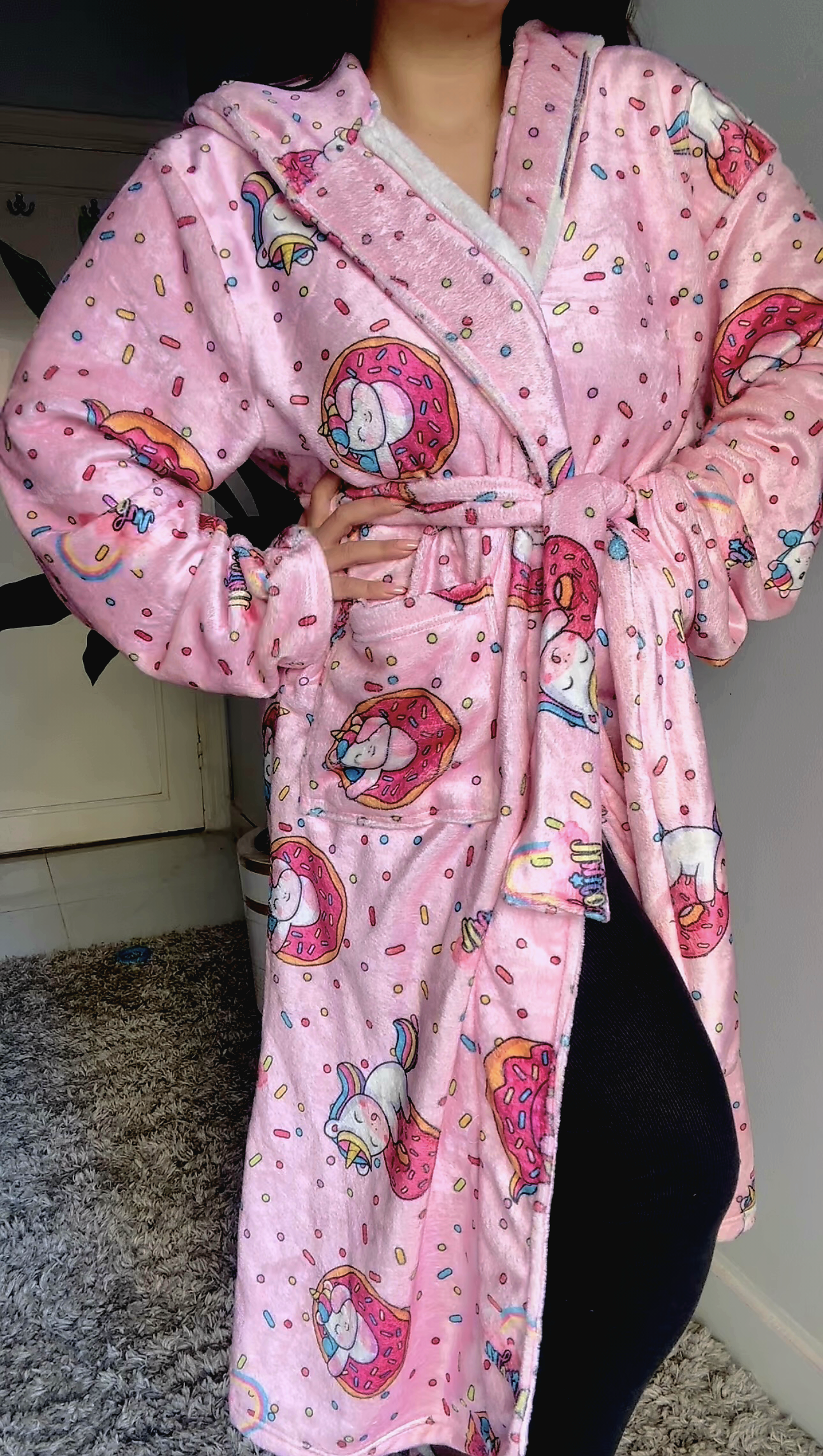 New Girlie robe in 2 prints with slipper