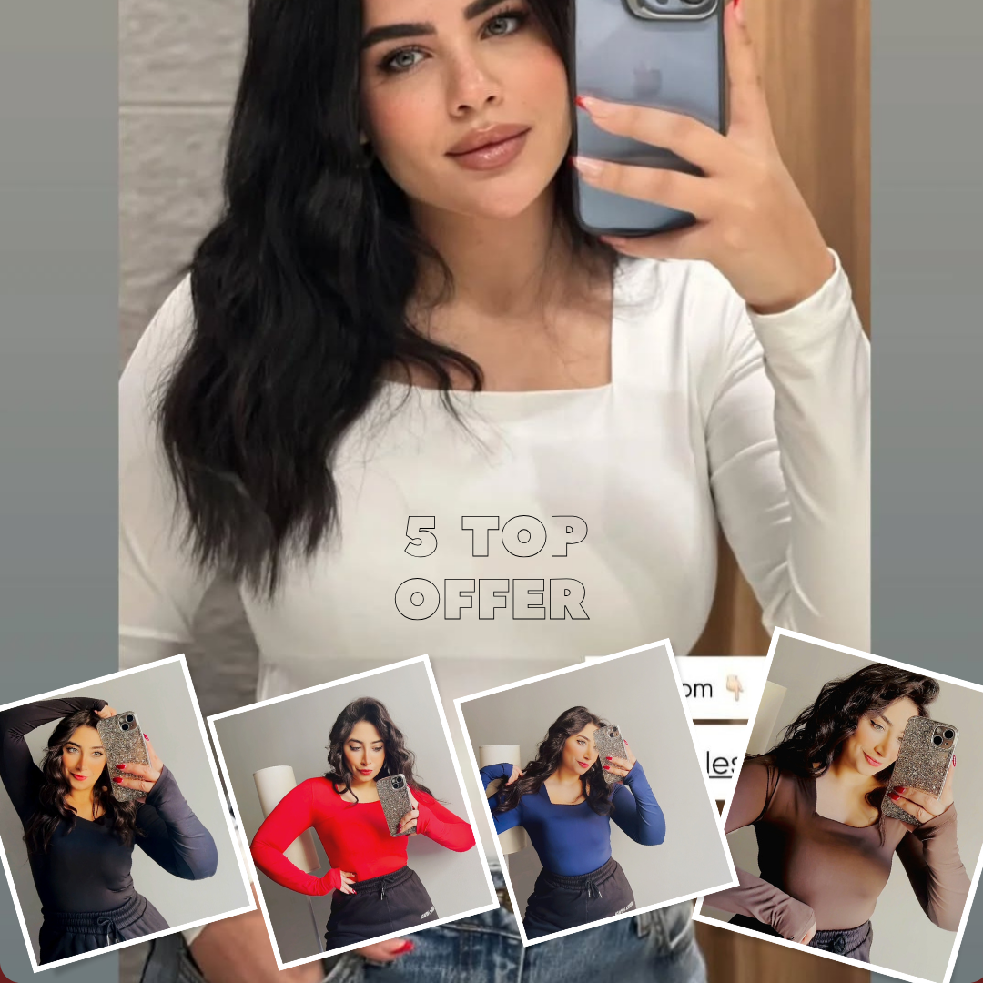 5 TOPS SQUARE NECK OFFER✨️