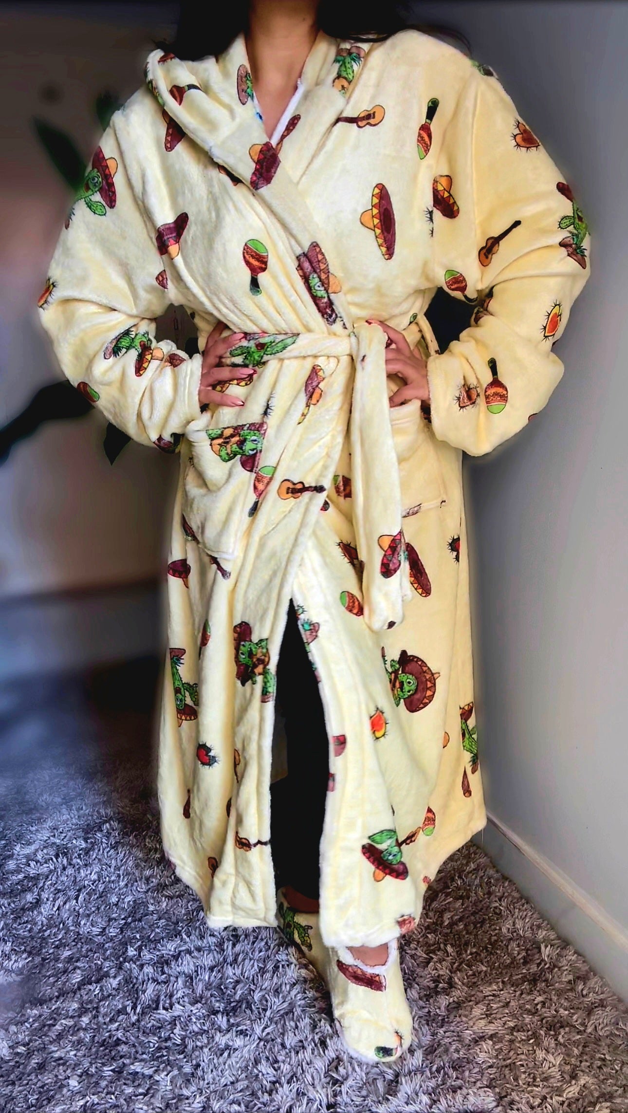 New Girlie robe in 2 prints with slipper