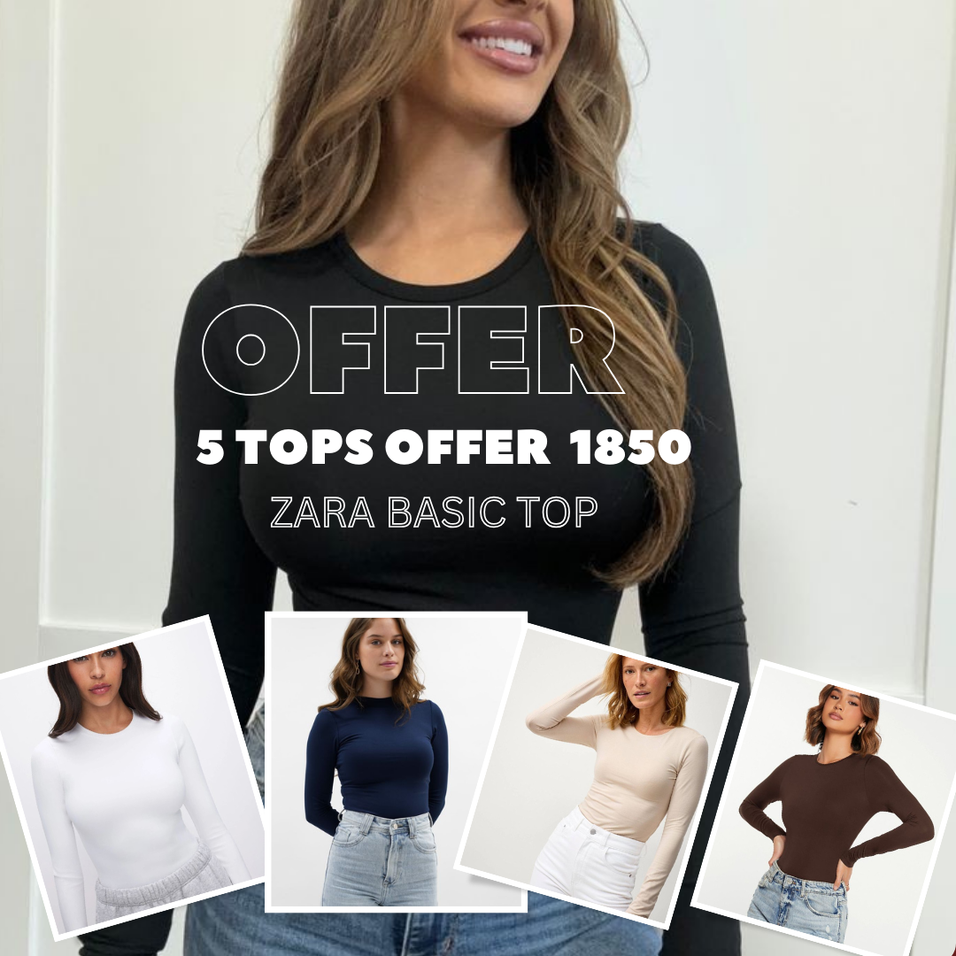 5 TOPS ROUND NECK OFFER