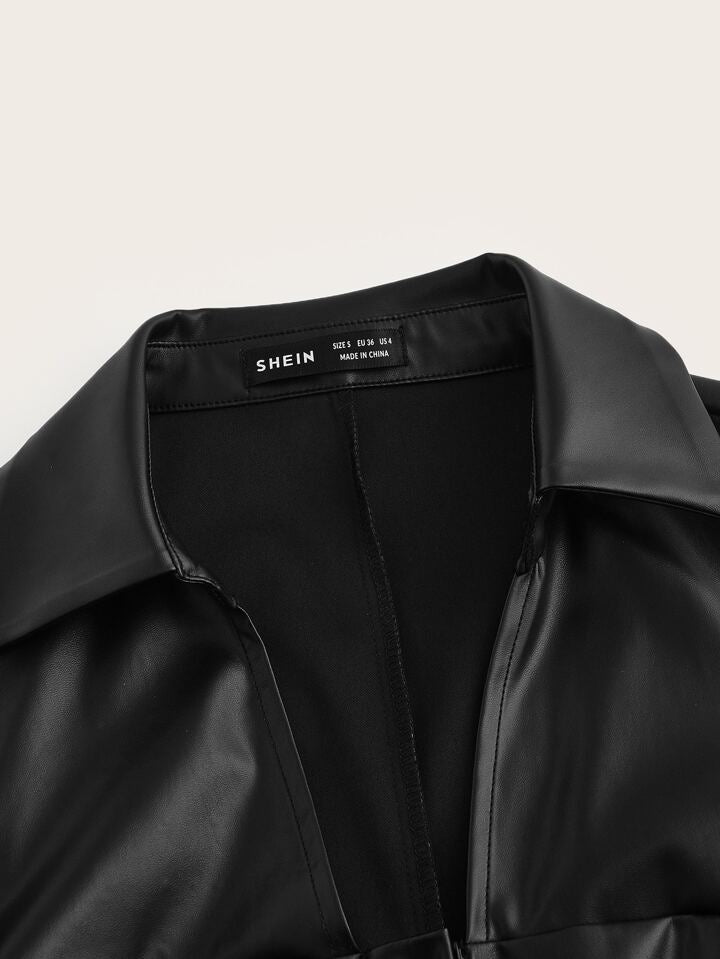 SHEIN Leather Dress