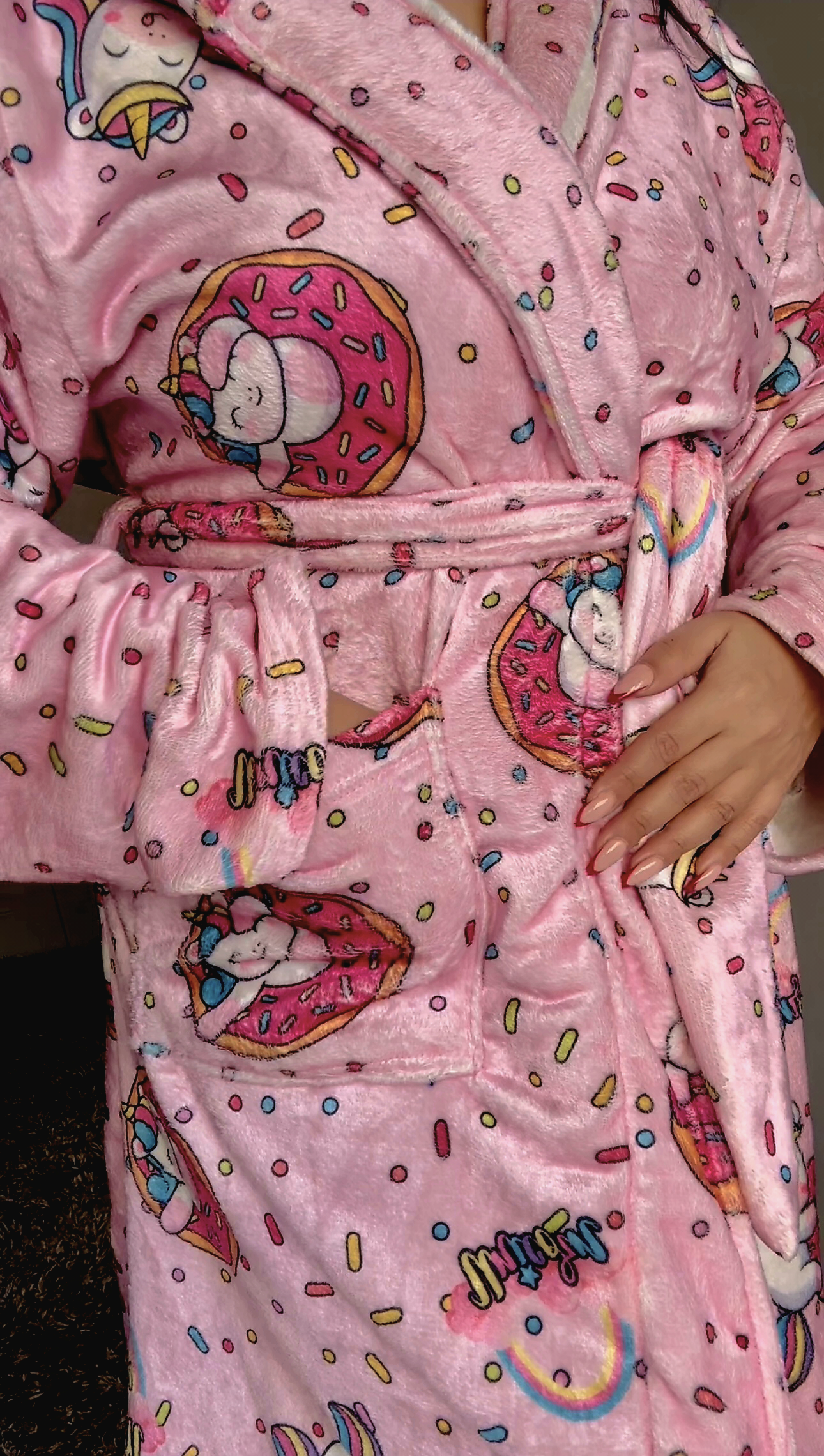 New Girlie robe in 2 prints with slipper