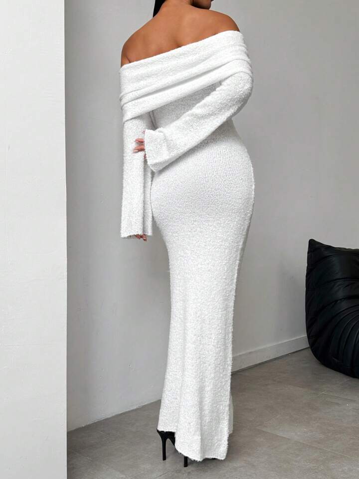 SHEIN White off shoulder Dress