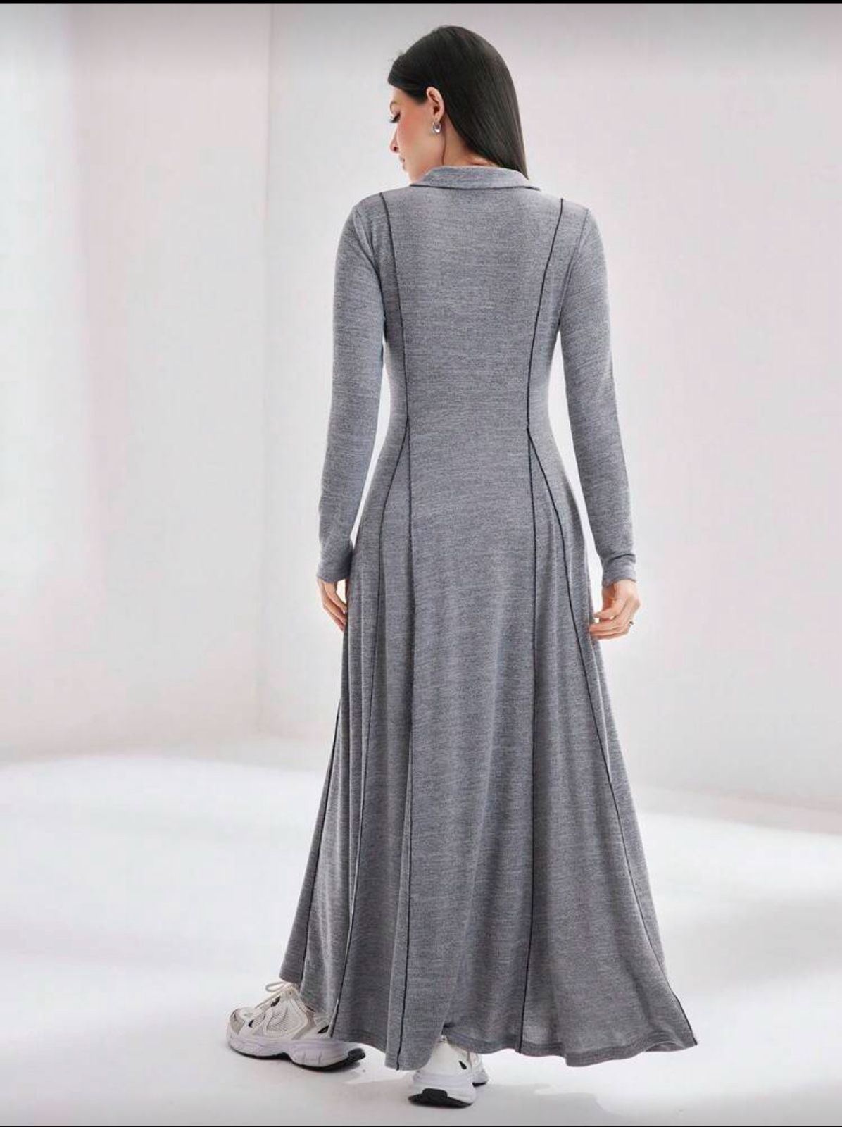 SHEIN Long Grey Dress