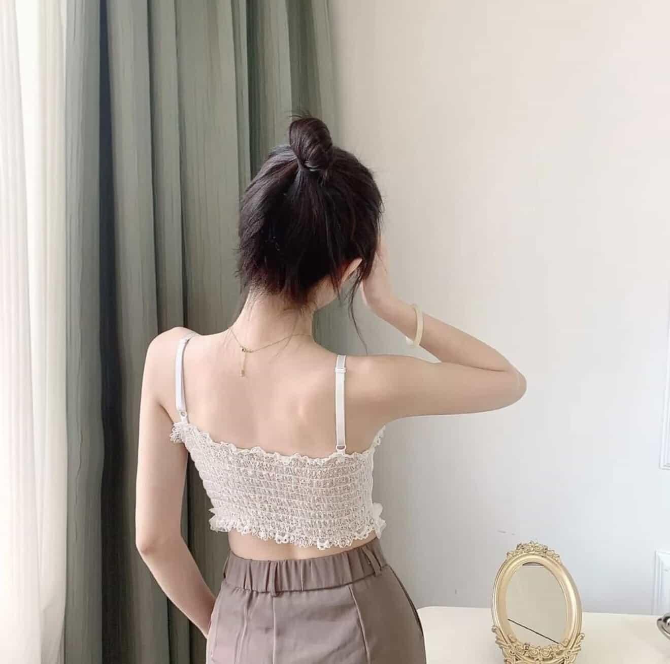 Corset Ruffled Padded Top
