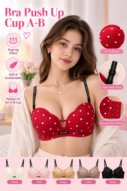Polka Dotts Double push up Bra