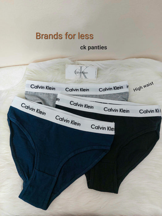 CK  Panties ! For women high waist  (3pieces) New offer + Bag