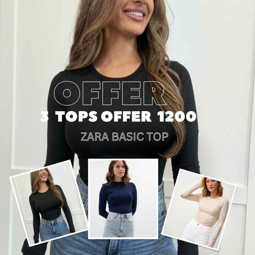 3 Tops offer Zara  Long sleeves