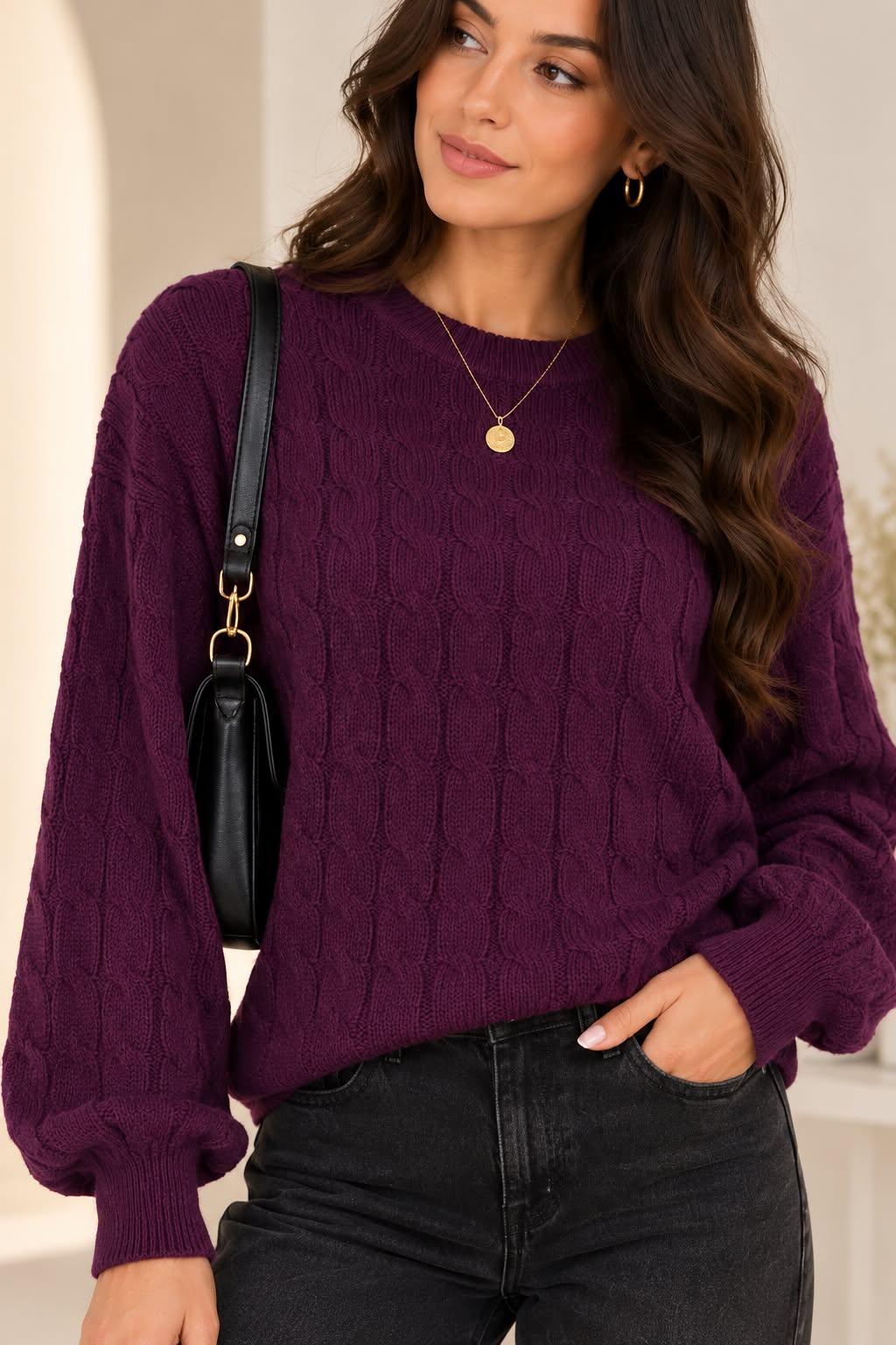 Polo knitted pullover