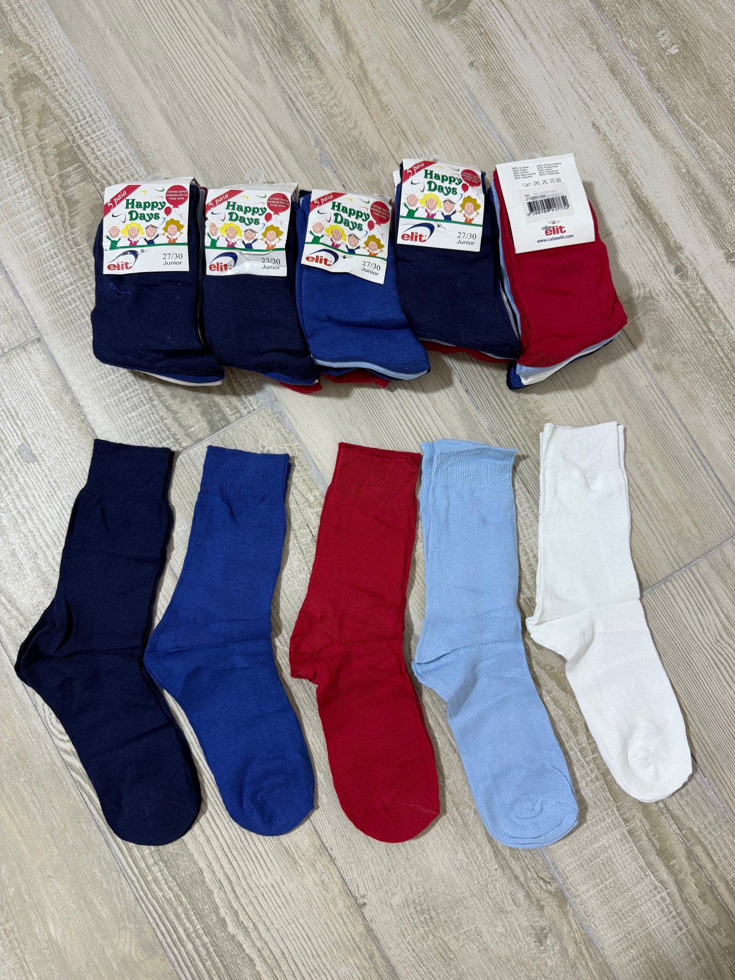 Original Back to school cotton 5 pairs socks