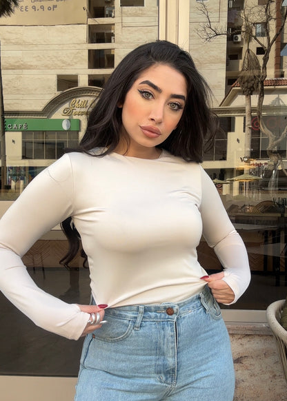 Basic top round neck Long sleeves