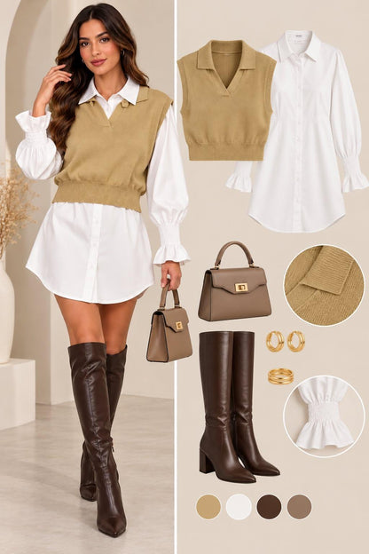 Styled chemise Dress + Dazy sleeveless  pullover