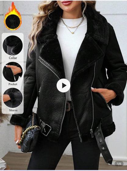 SHEIN Faux Leather Jacket