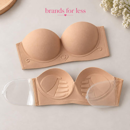 Backless adhesive wings push -up Bra