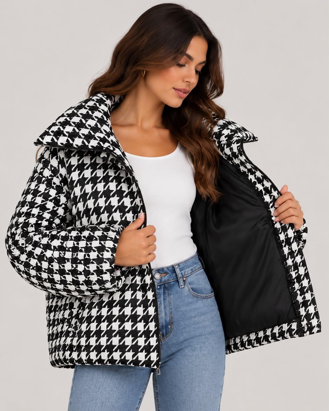 Trendy Chess puffer Jacket