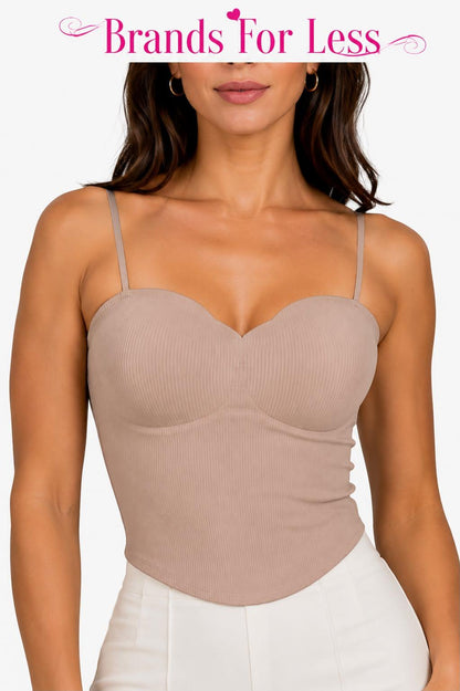 Ribbed Bustier  Cami Top