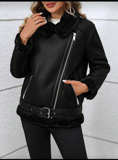 SHEIN Faux Leather Jacket