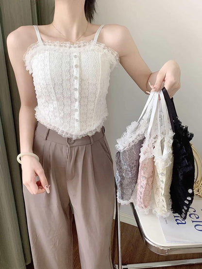 Corset Ruffled Padded Top