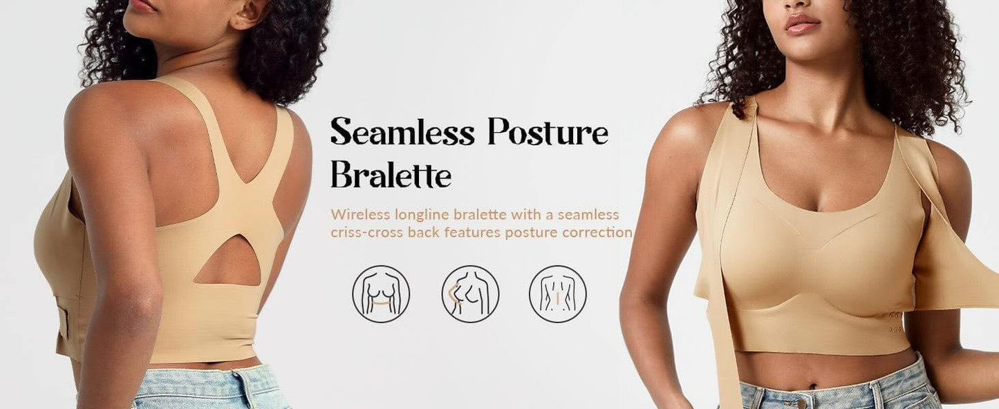 Seamless posture correction Bra