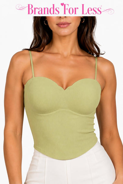 Ribbed Bustier  Cami Top