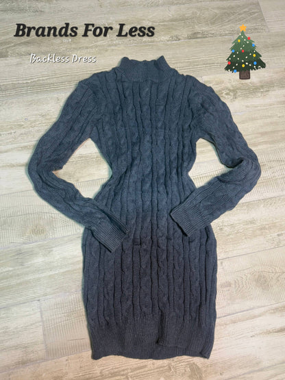 SHEIN Sexy Backless sweater Dress