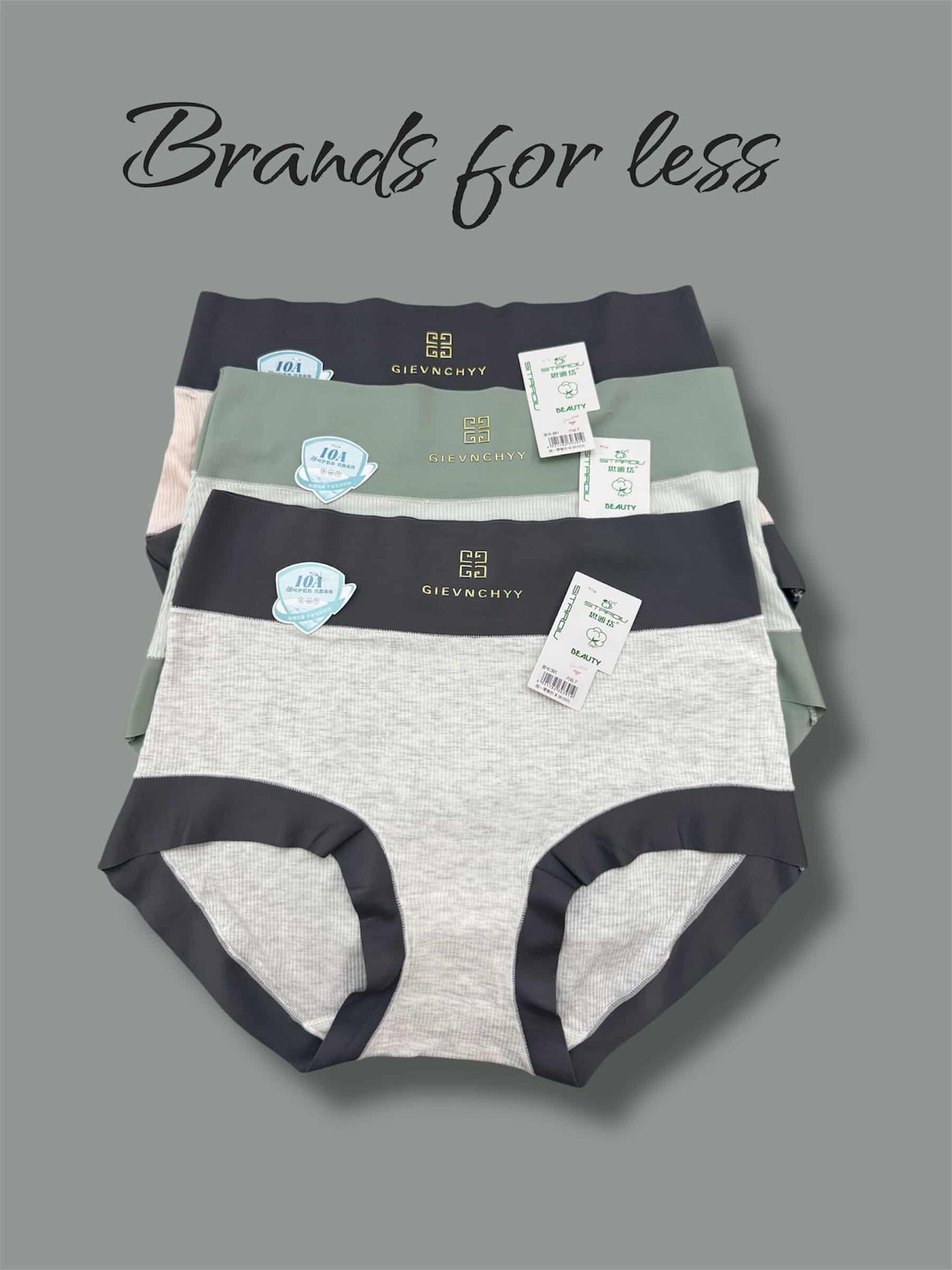 New GIEVNCHYY 4 pieces Brief High waist panties