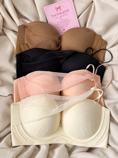 Luxe tulle Half push- up Bra