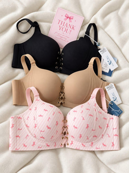 Sweetheart Lace -Up  push up Bra