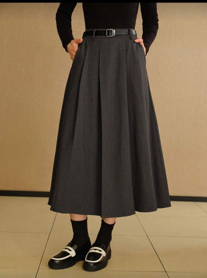 DAZY SKIRT IN WOOL MATERIAL FOR WINTER
