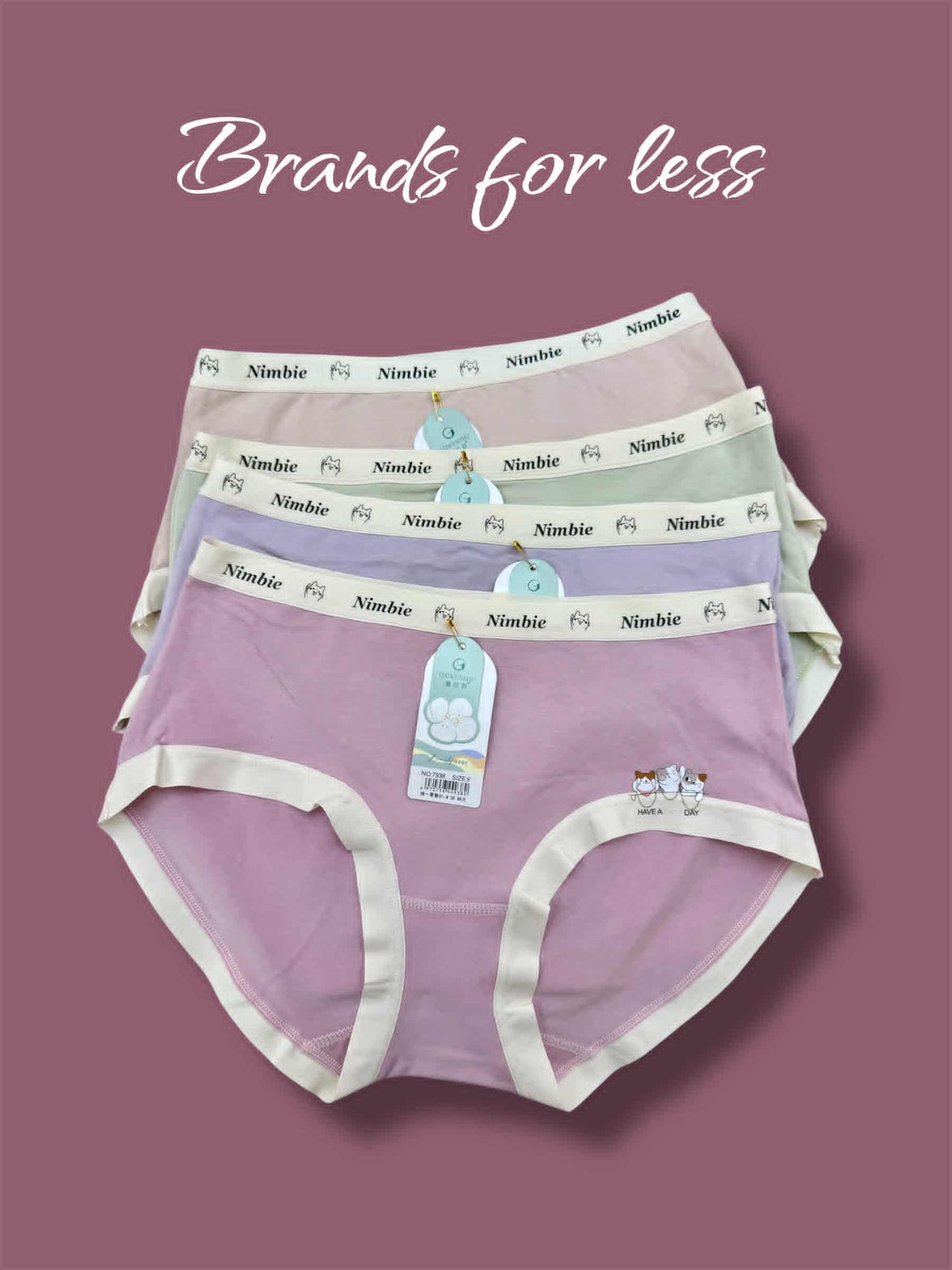 Nimbie cotton × Laser offer 4 pieces panties