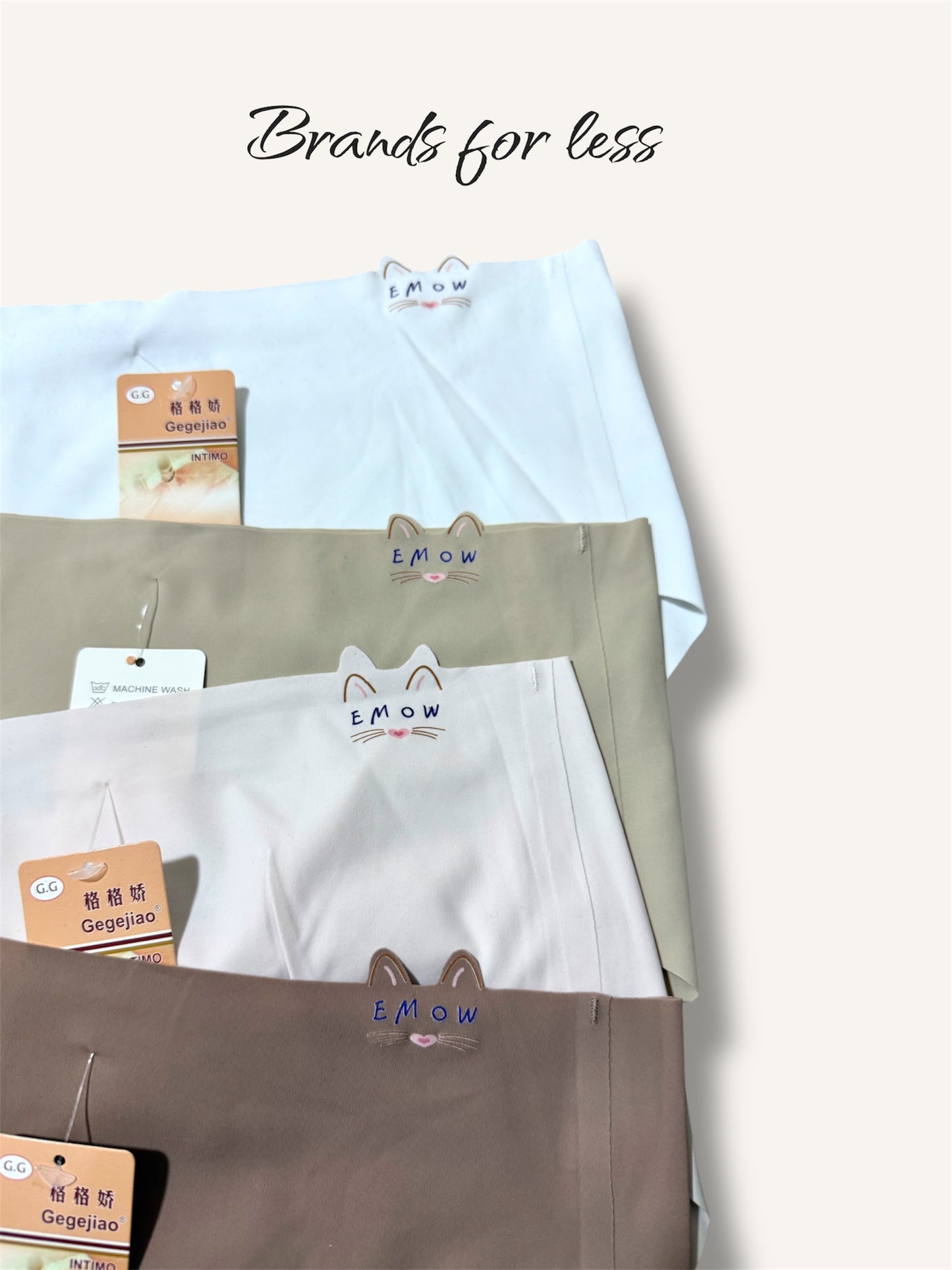 Seamless Emow panties offer 4 pieces