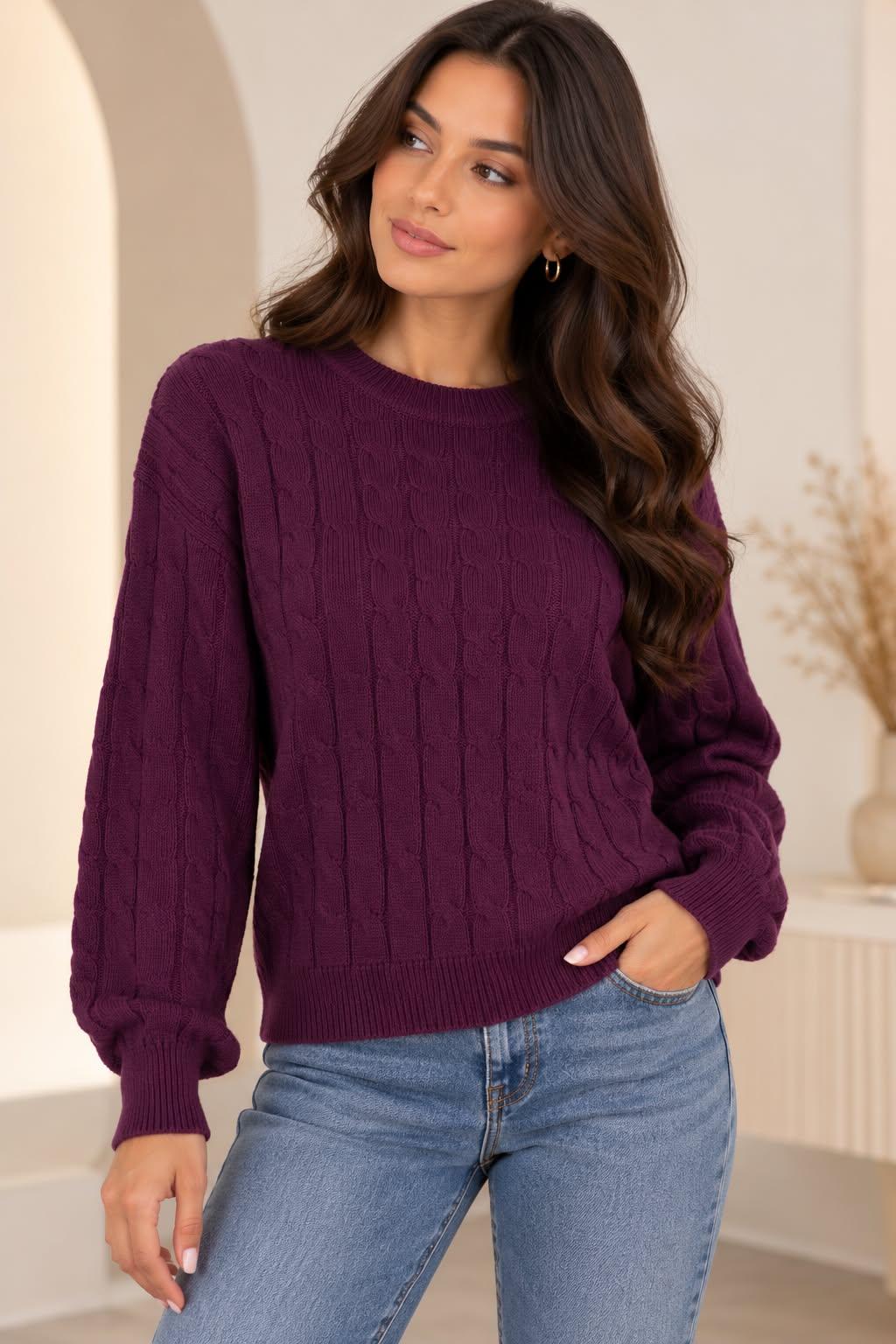 Polo knitted pullover