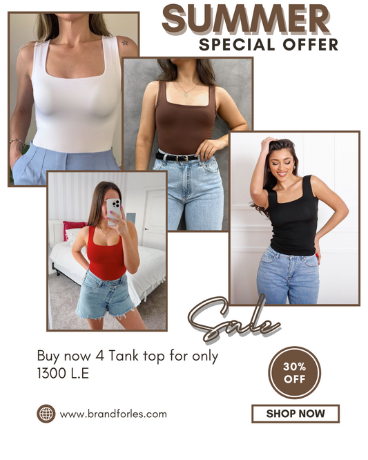 Offer 4 square tank tops 4 colors✨️