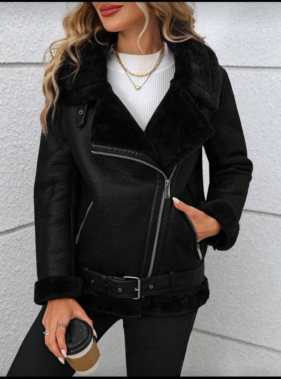 SHEIN Faux Leather Jacket