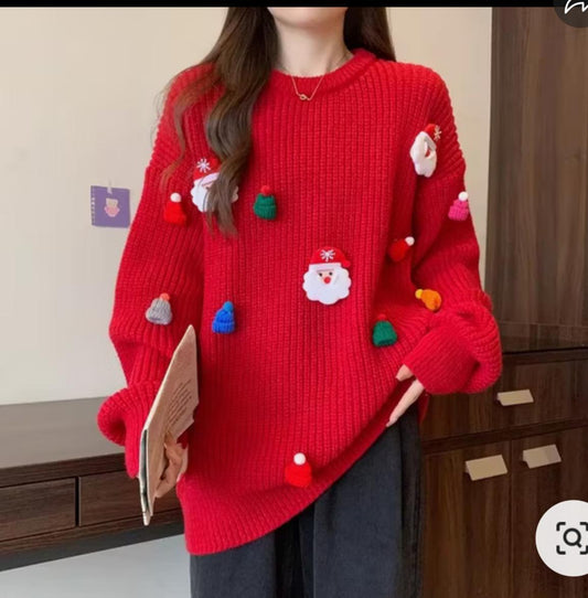 SHEIN PREMIUM Christmas pullover with 3D Christmas Elements