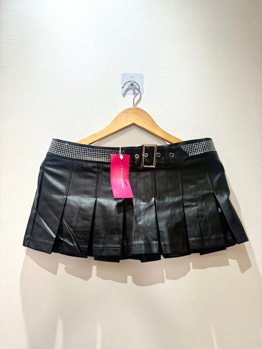 SHEIN Leather Mini Skirt