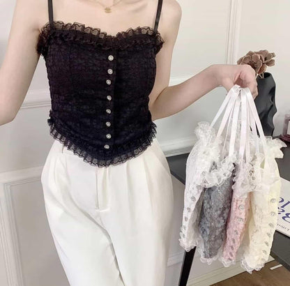 Corset Ruffled Padded Top