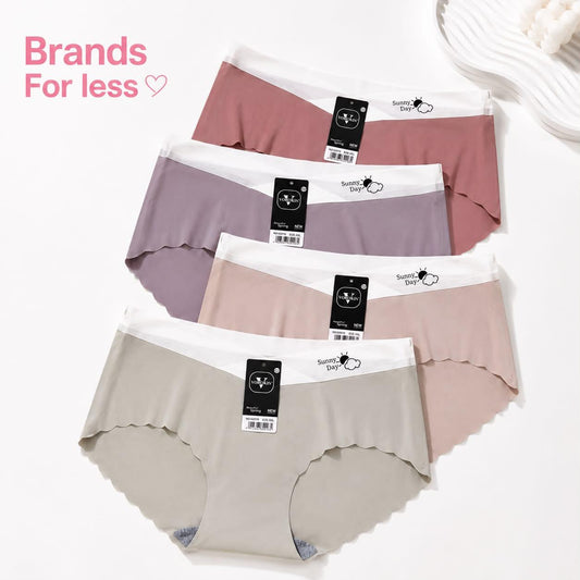 Seamless Mid-Rise Bikini Brief      4 pieces panties