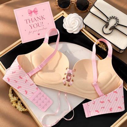 Sweetheart Lace -Up  push up Bra