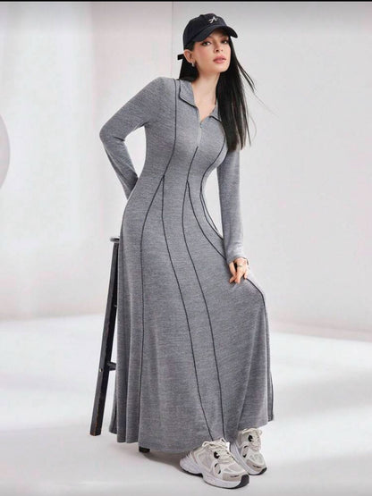 SHEIN Long Grey Dress