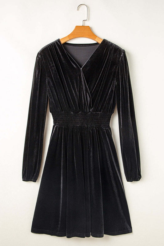 SHEIN Black Velvet Dress