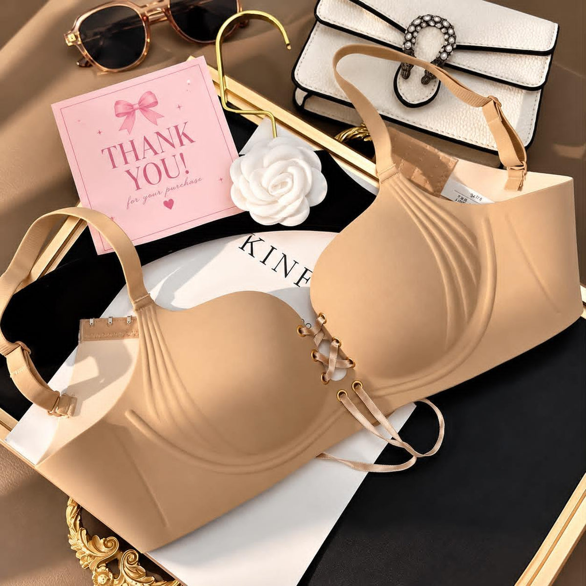 Sweetheart Lace -Up  push up Bra