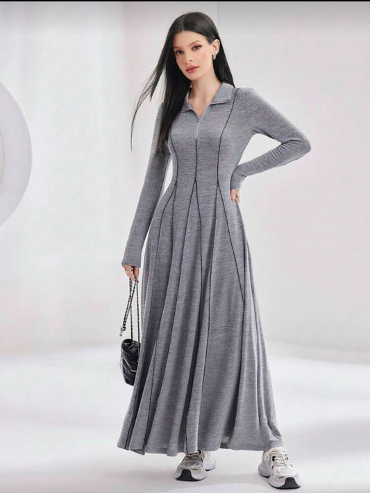 SHEIN Long Grey Dress